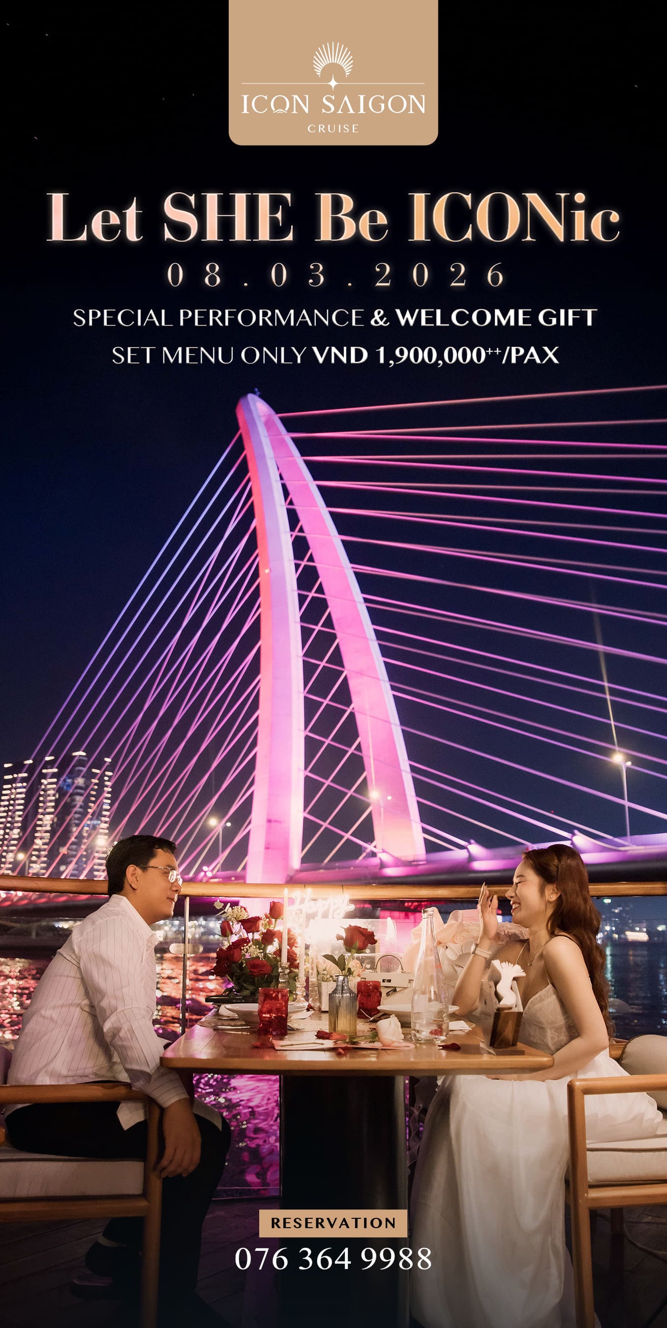 Tiệc-tối-8/3-tr&ecirc;n-s&ocirc;ng-s&agrave;i-g&ograve;n